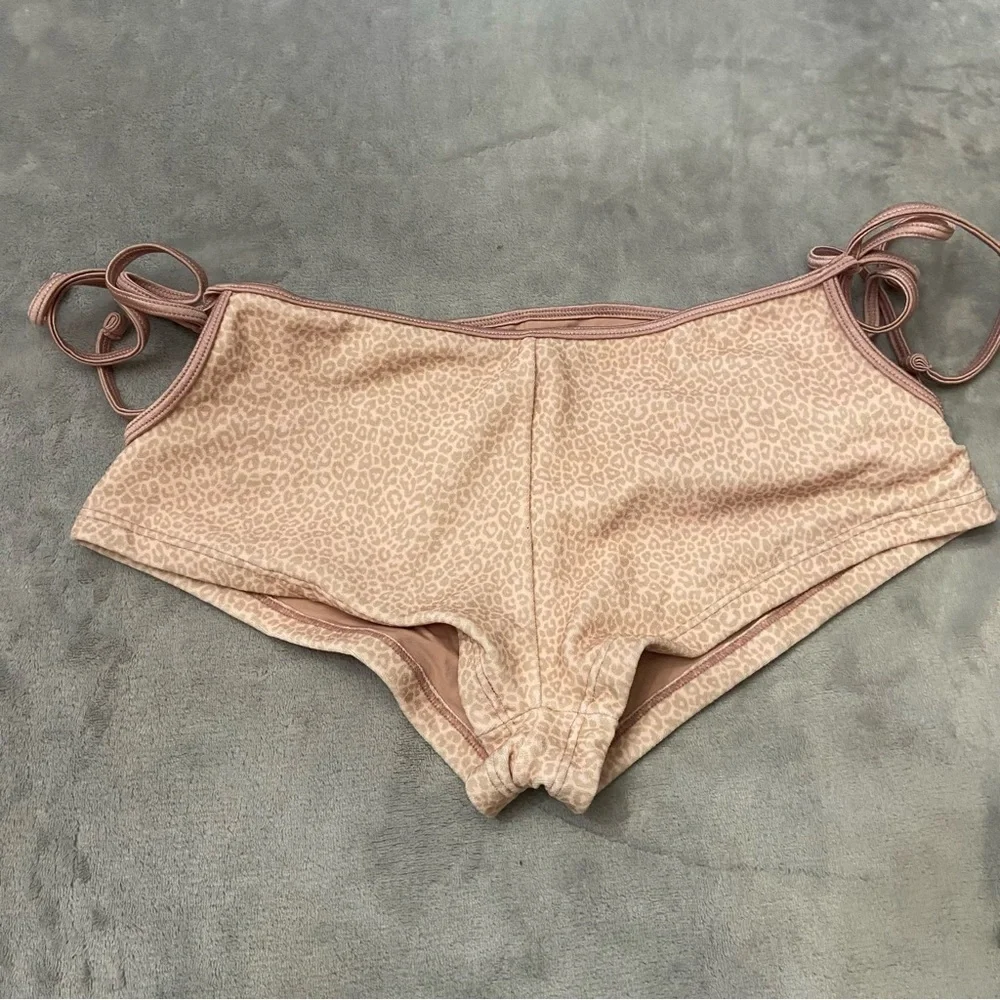 New! Frankie’s Bikinis Daphne Terry Cheeky Boy Short Coco Cheetah 10757